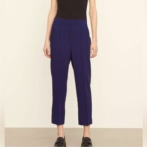 Vince Pleated Tapered Navy Blue‎ Side Stripe Dress Pant Pant Polyester Viscose 8